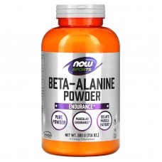Бета-аланін, Beta-Alanine, Now Foods, Sports, чистий порошок, 500 г