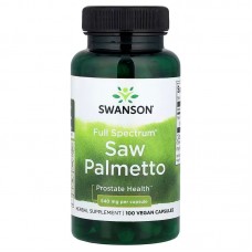 Со пальметто, Saw Palmetto, Swanson, 540 мг, 100 веганських капсул