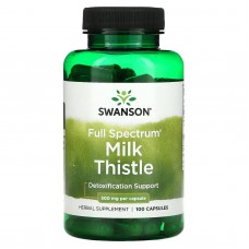 Розторопша плямиста, Milk Thistle, Swanson, 500 мг, 100 веганських капсул