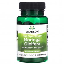 Моринга, Moringa Oleifera, Swanson, 400 мг, 60 капсул