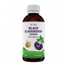 Сироп чорної бузини дитячий, Kids Black elderberry syrup, Biotus, 250 мл