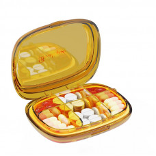 Органайзер для таблеток, Portable Transparent Pill Box, MEMOSAN, помаранчевий