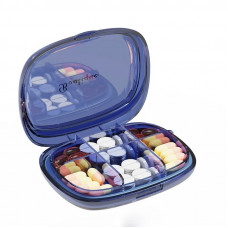 Органайзер для таблеток, Portable Transparent Pill Box, MEMOSAN, синій