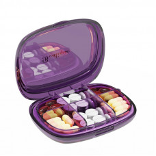 Органайзер для таблеток, Portable Transparent Pill Box, MEMOSAN, фіолетовий