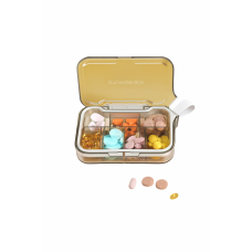 Органайзер для таблеток на 7 відділень, 7 Case Pill Organizer Pill Box & Travel Pill Case, MEMOSAN, жовтий Органайзер для таблеток на 7 відділень, 7 Case Pill Organizer Pill Box & Travel Pill Case, MEMOSAN, жовтий