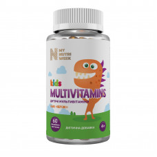 Мультивітаміни для дітей, Kids Multivitamins, My Nutri Week, смак персика, 60 желейних пастилок