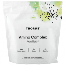 Амінокислотний комплекс, Amino Complex, Thorne, зі смаком лимона, 30 пакетиків-стиків (по 7,8 г кожен)