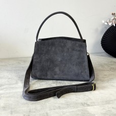 Жіноча сумка замшева Кароліна графіт