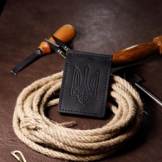 Затискач для грошей чорний Тризуб Затискач для грошей чорний Тризуб