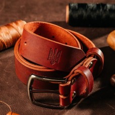 Чоловічий ремінь Florida коричневий тризуб Чоловічий ремінь Florida коричневий тризуб