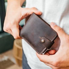 Чоловічий гаманець Біфолд коричневий Чоловічий гаманець Біфолд коричневий