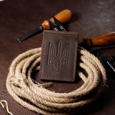 Затискач для грошей коричневий Тризуб Затискач для грошей коричневий Тризуб