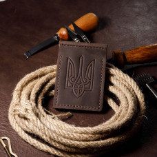 Затискач для грошей коричневий Тризуб Затискач для грошей коричневий Тризуб