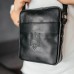 Чоловіча шкіряна сумка через плече London глянець чорна Чоловіча шкіряна сумка через плече London глянець чорна