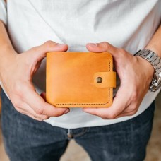 Чоловічий гаманець Біфолд рудий