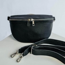 Жіноча сумка на пояс бананка Dallas чорна Жіноча сумка на пояс бананка Dallas чорна