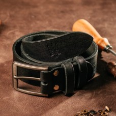 Чоловічий ремінь Florida чорний тризуб