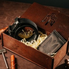 Подарунковий чоловічий набір з ременя Florida та затискача для грошей Подарунковий чоловічий набір з ременя Florida та затискача для грошей