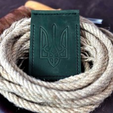 Затискач для грошей зелений Тризуб