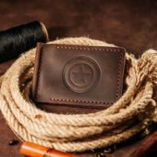 Затискач для грошей коричневий Капітан Америка Затискач для грошей коричневий Капітан Америка